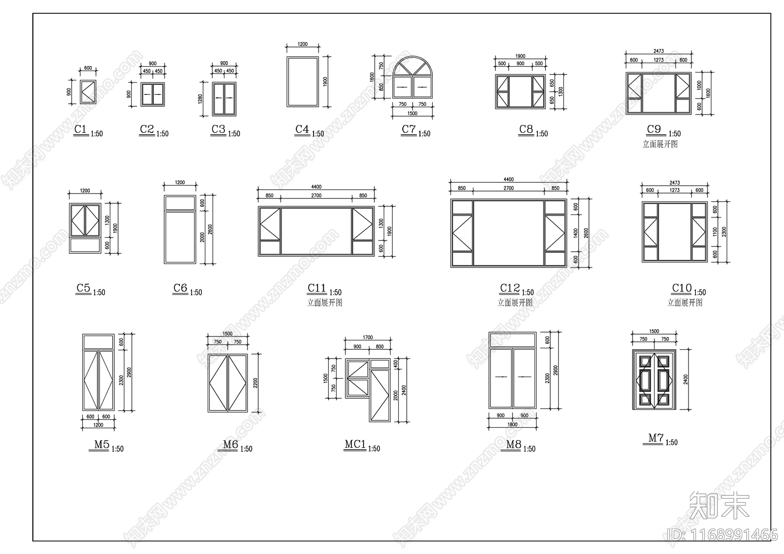 现代别墅建筑cad施工图下载【ID:1168991466】