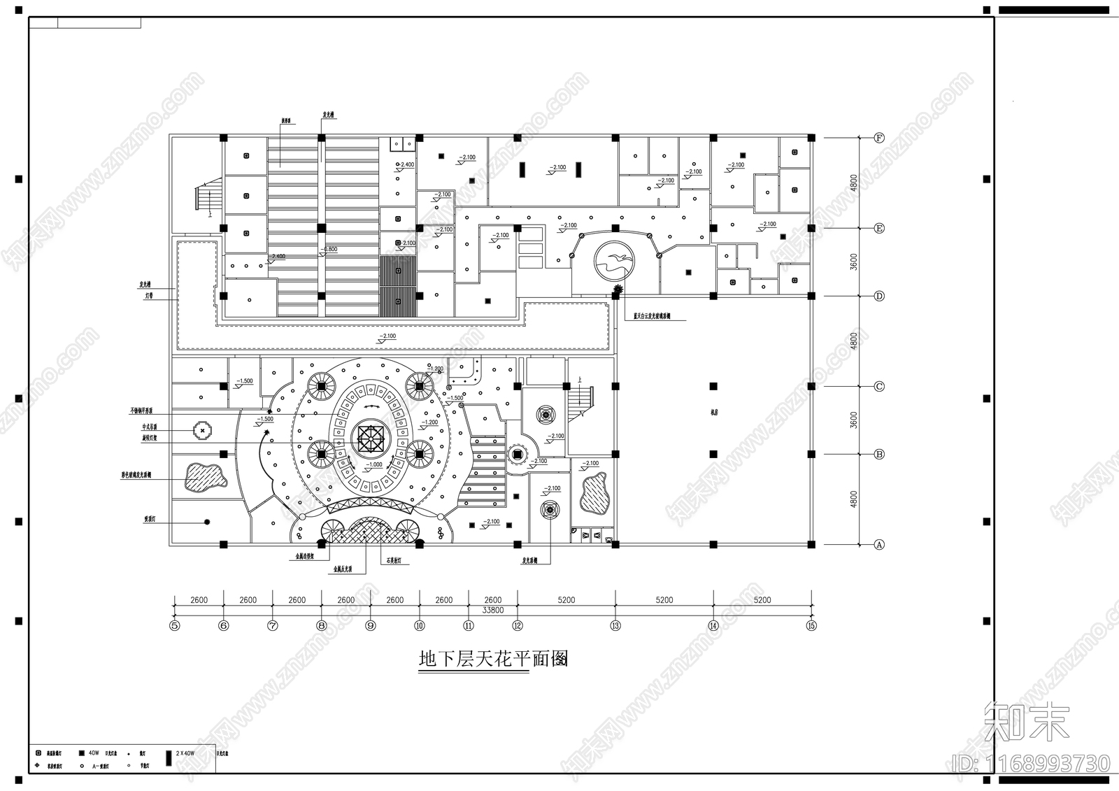 现代新中式酒店cad施工图下载【ID:1168993730】