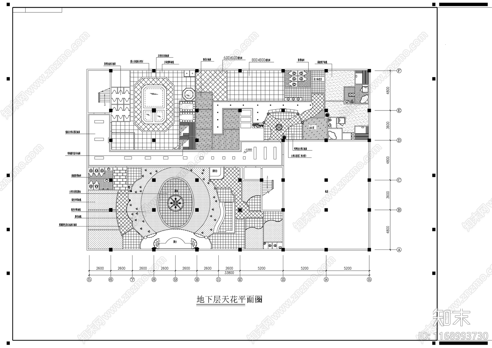 现代新中式酒店cad施工图下载【ID:1168993730】