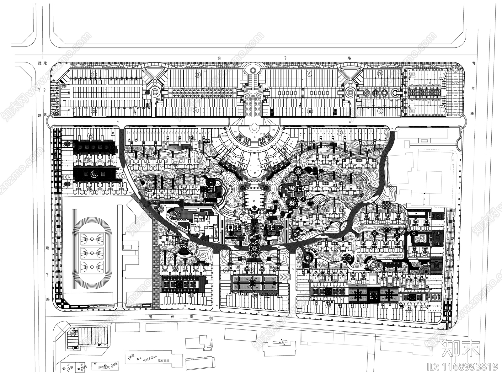 现代新中式公园景观施工图下载【ID:1168993819】