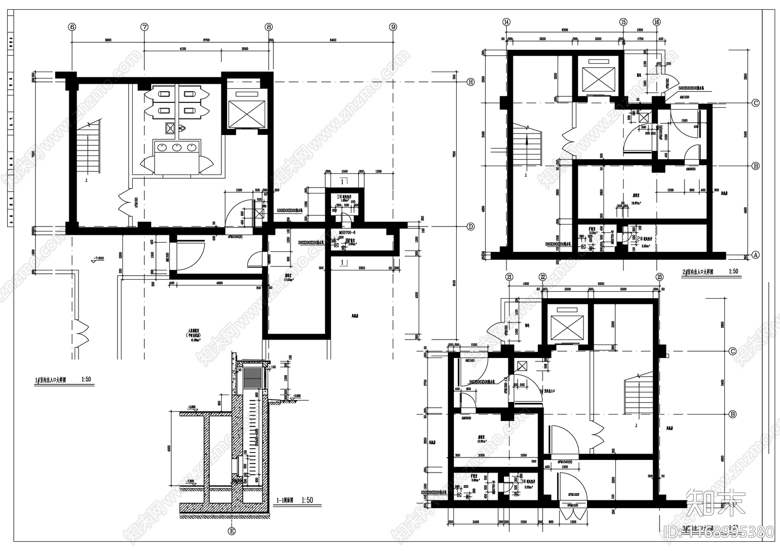 新中式欧式产业园建筑施工图下载【ID:1168995380】