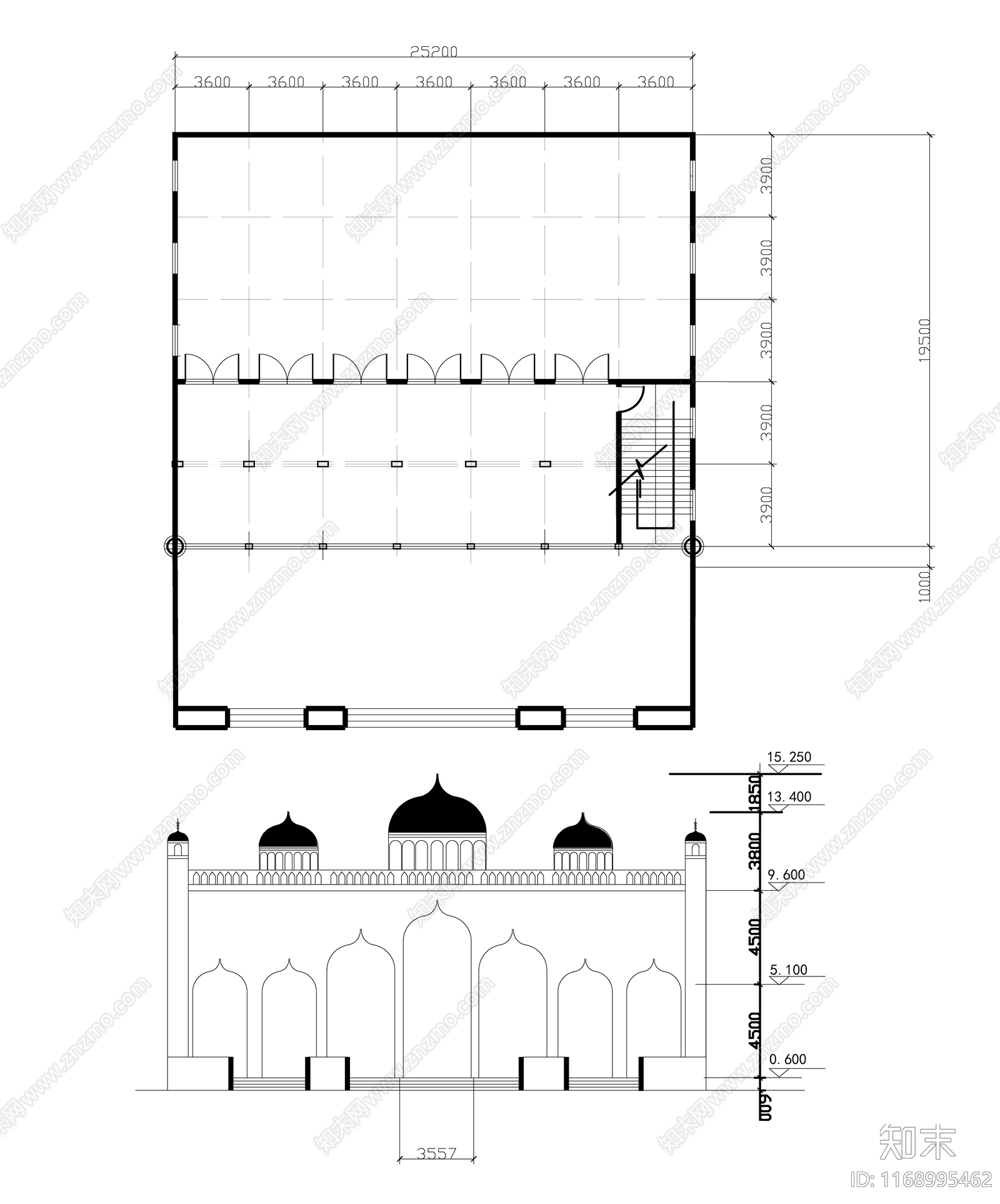 现代新中式产业园建筑cad施工图下载【ID:1168995462】