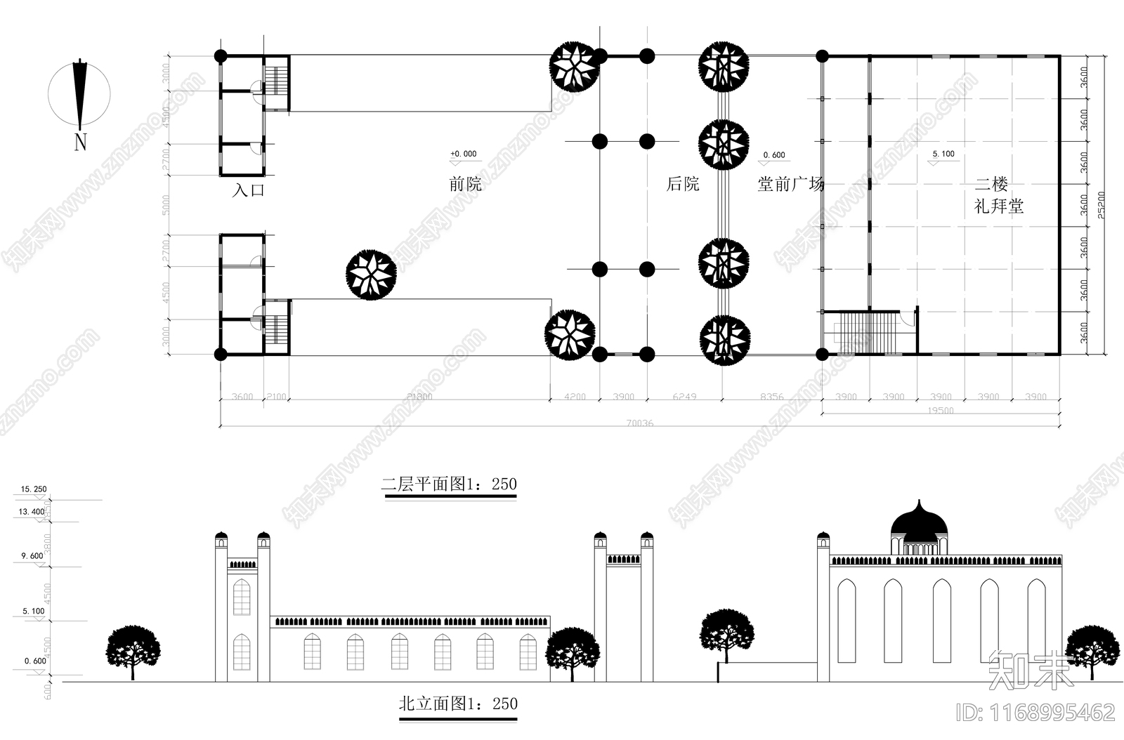 现代新中式产业园建筑cad施工图下载【ID:1168995462】