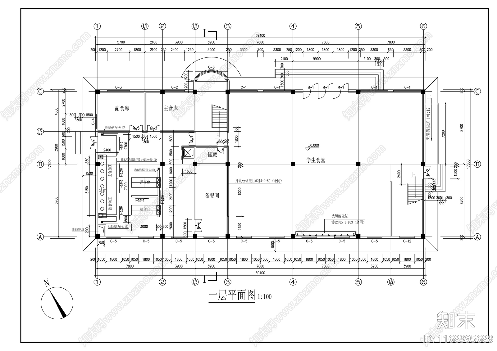 现代新中式产业园建筑cad施工图下载【ID:1168995688】