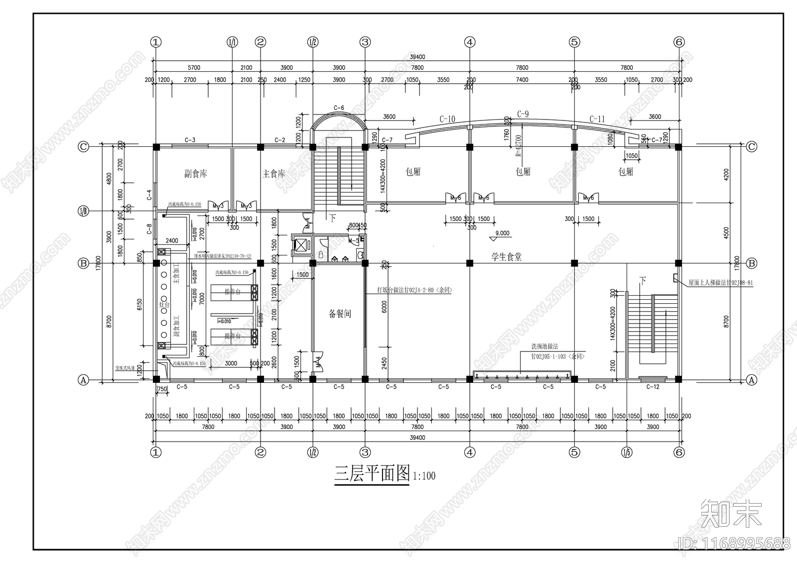 现代新中式产业园建筑cad施工图下载【ID:1168995688】