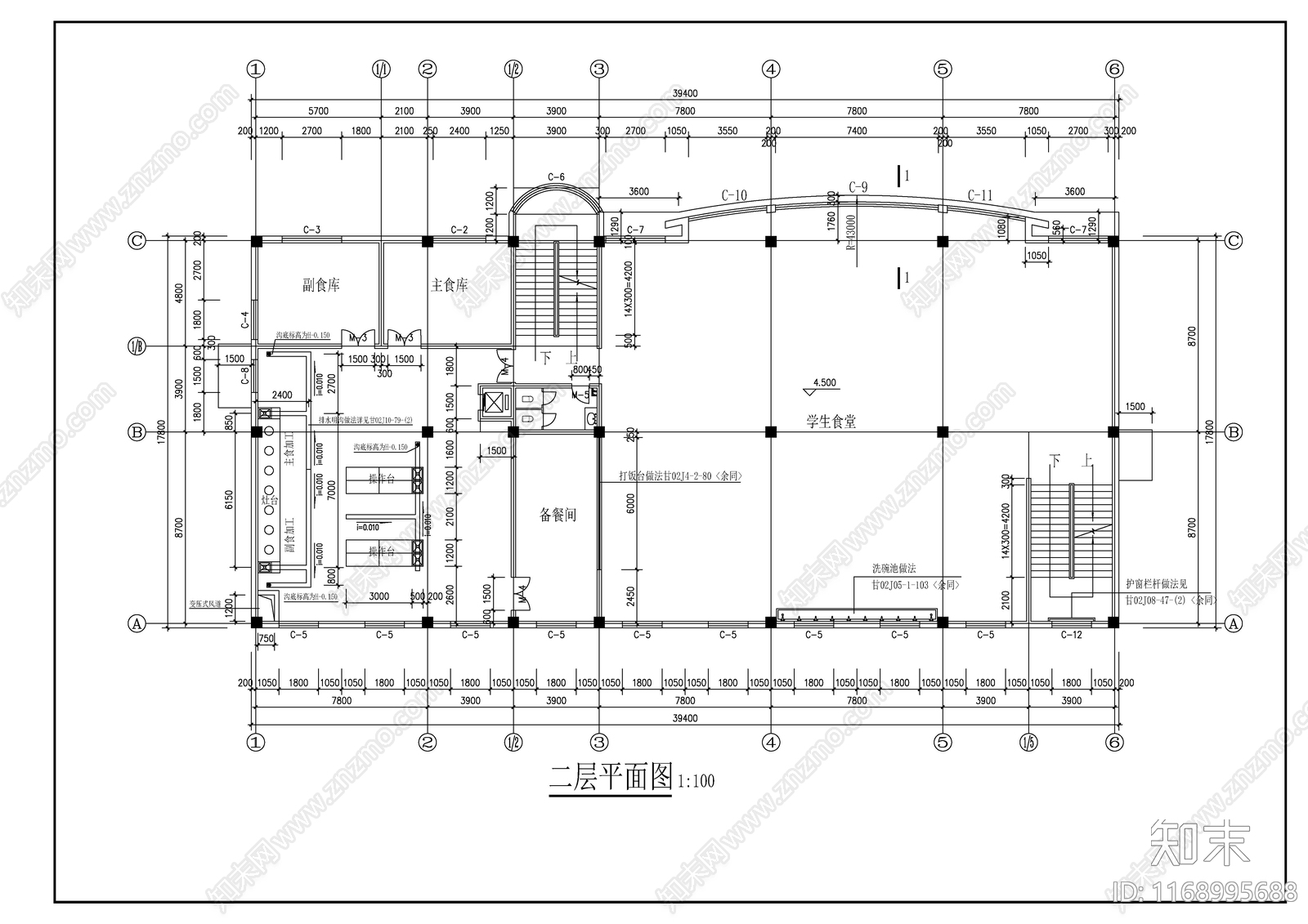 现代新中式产业园建筑cad施工图下载【ID:1168995688】