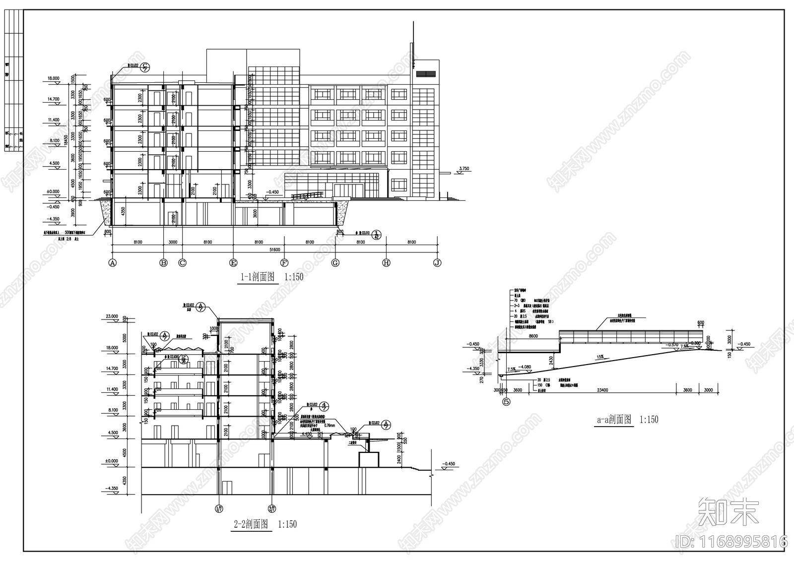 现代新中式产业园建筑cad施工图下载【ID:1168995816】