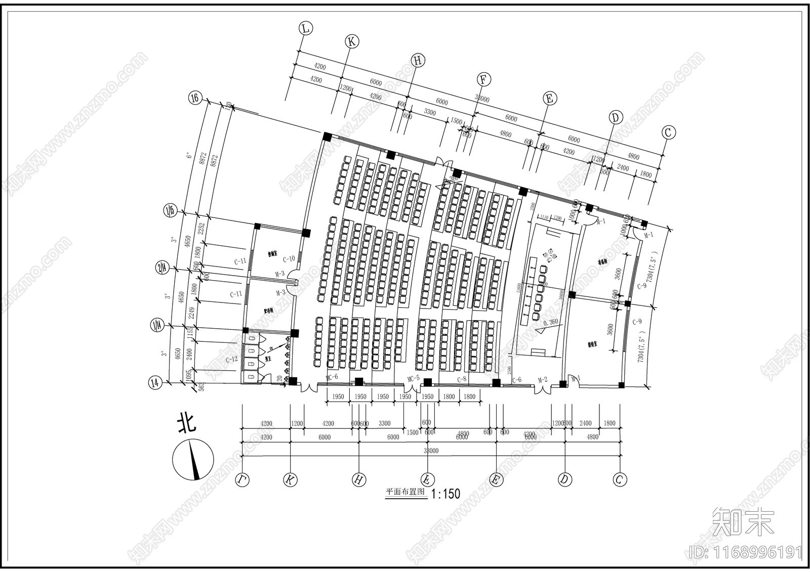 现代新中式会议中心建筑施工图下载【ID:1168996191】