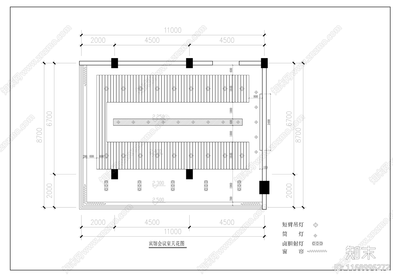 现代新中式办公室cad施工图下载【ID:1168996272】