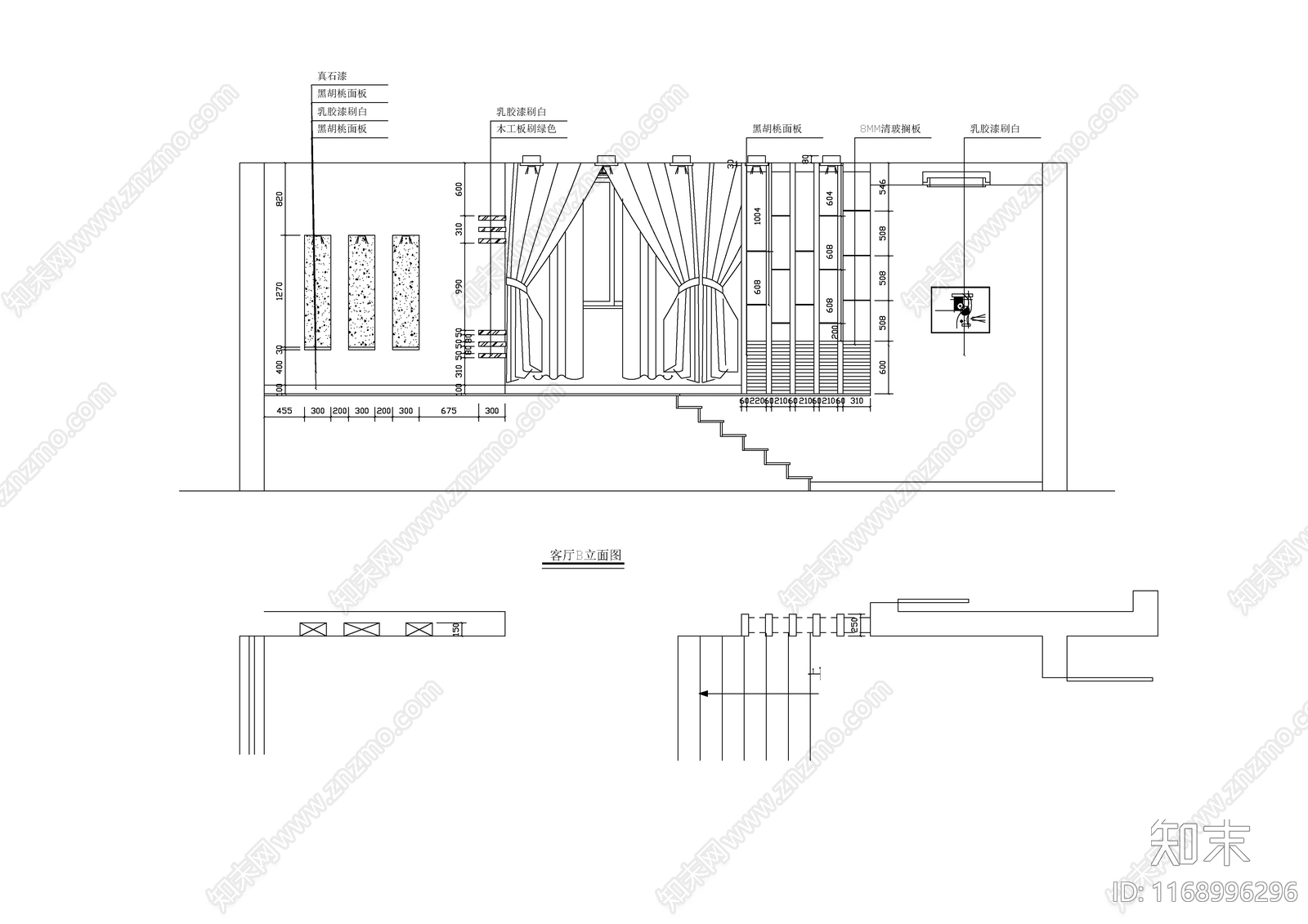 现代新中式整体家装空间cad施工图下载【ID:1168996296】