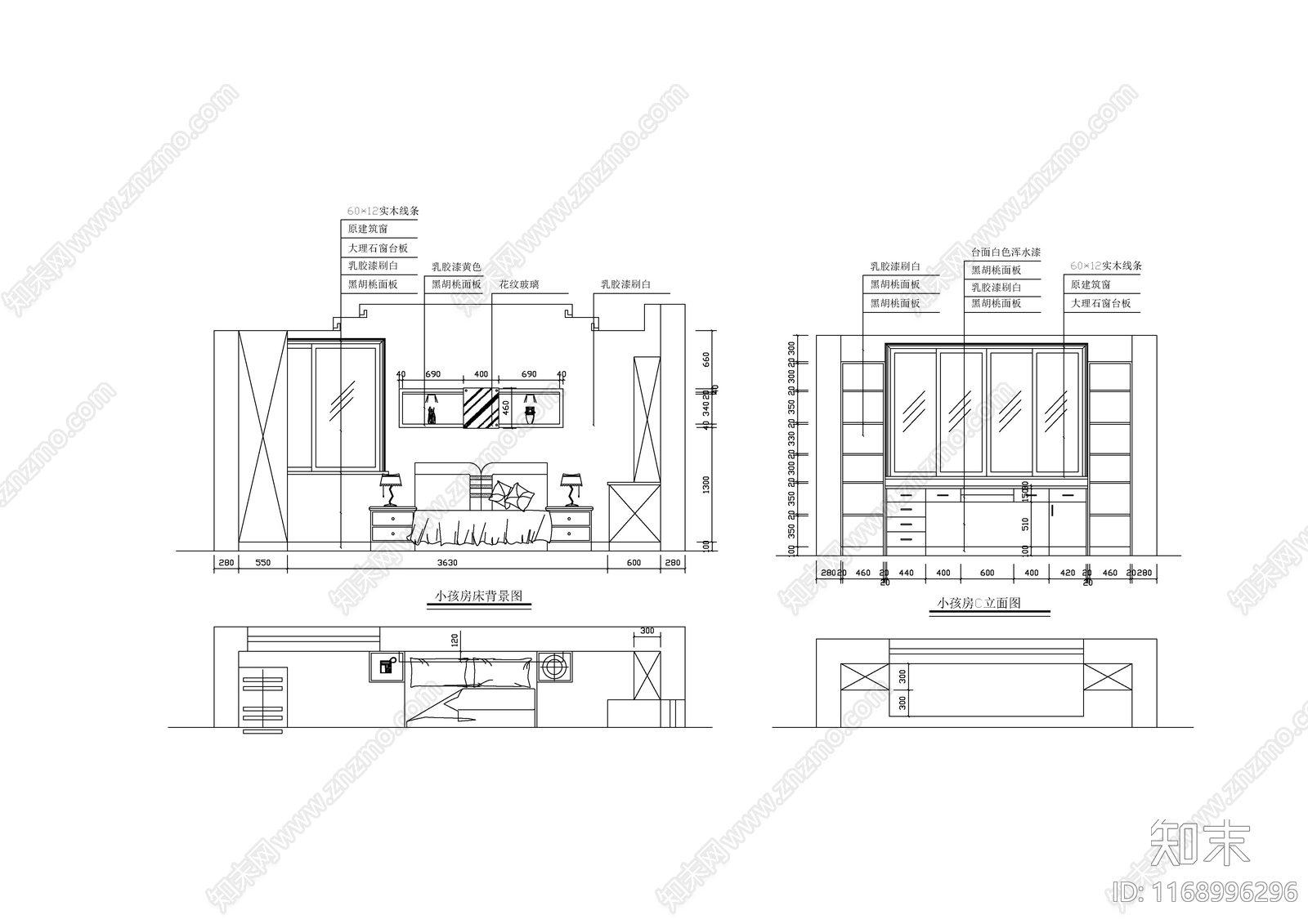 现代新中式整体家装空间cad施工图下载【ID:1168996296】