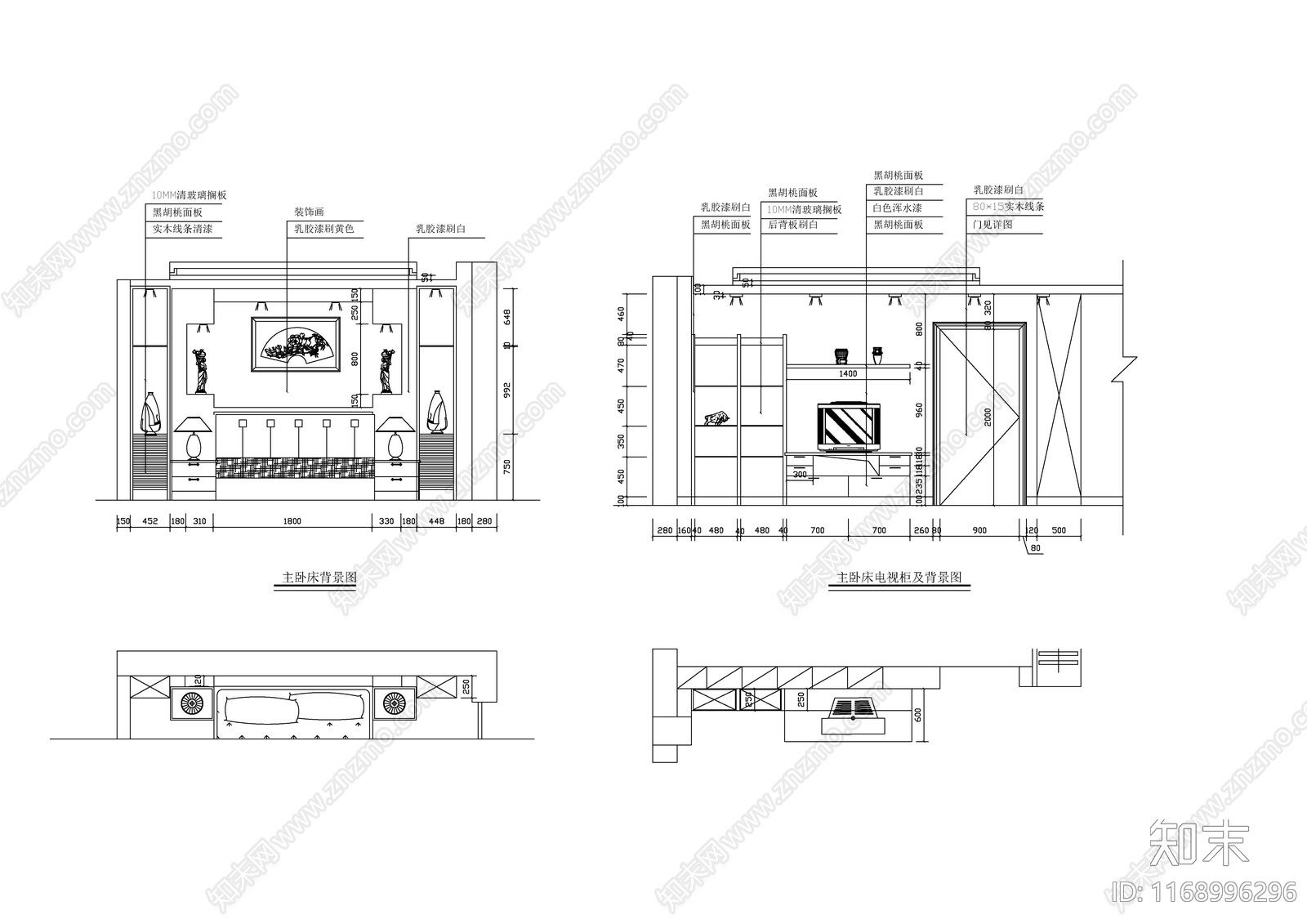 现代新中式整体家装空间cad施工图下载【ID:1168996296】