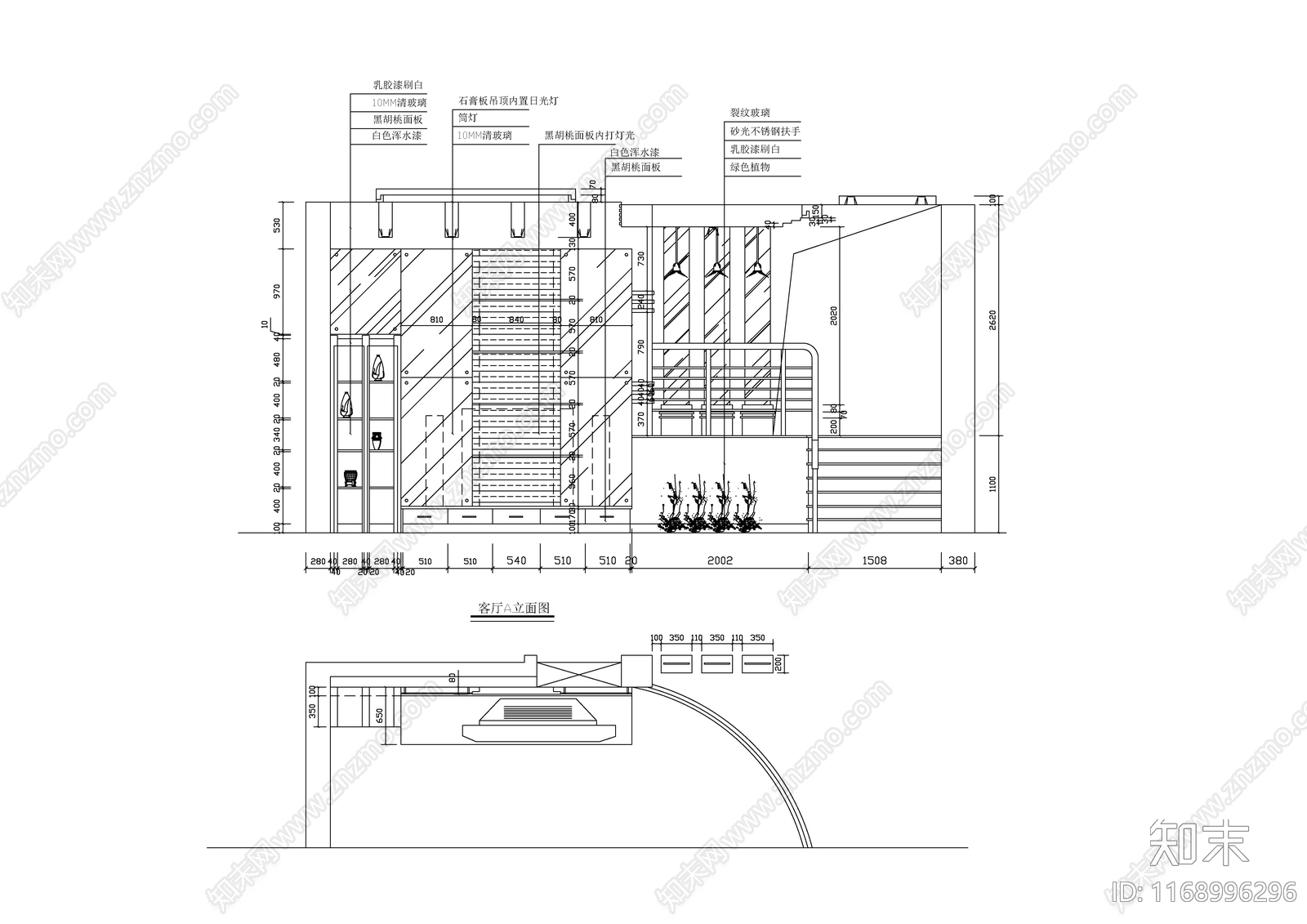 现代新中式整体家装空间cad施工图下载【ID:1168996296】