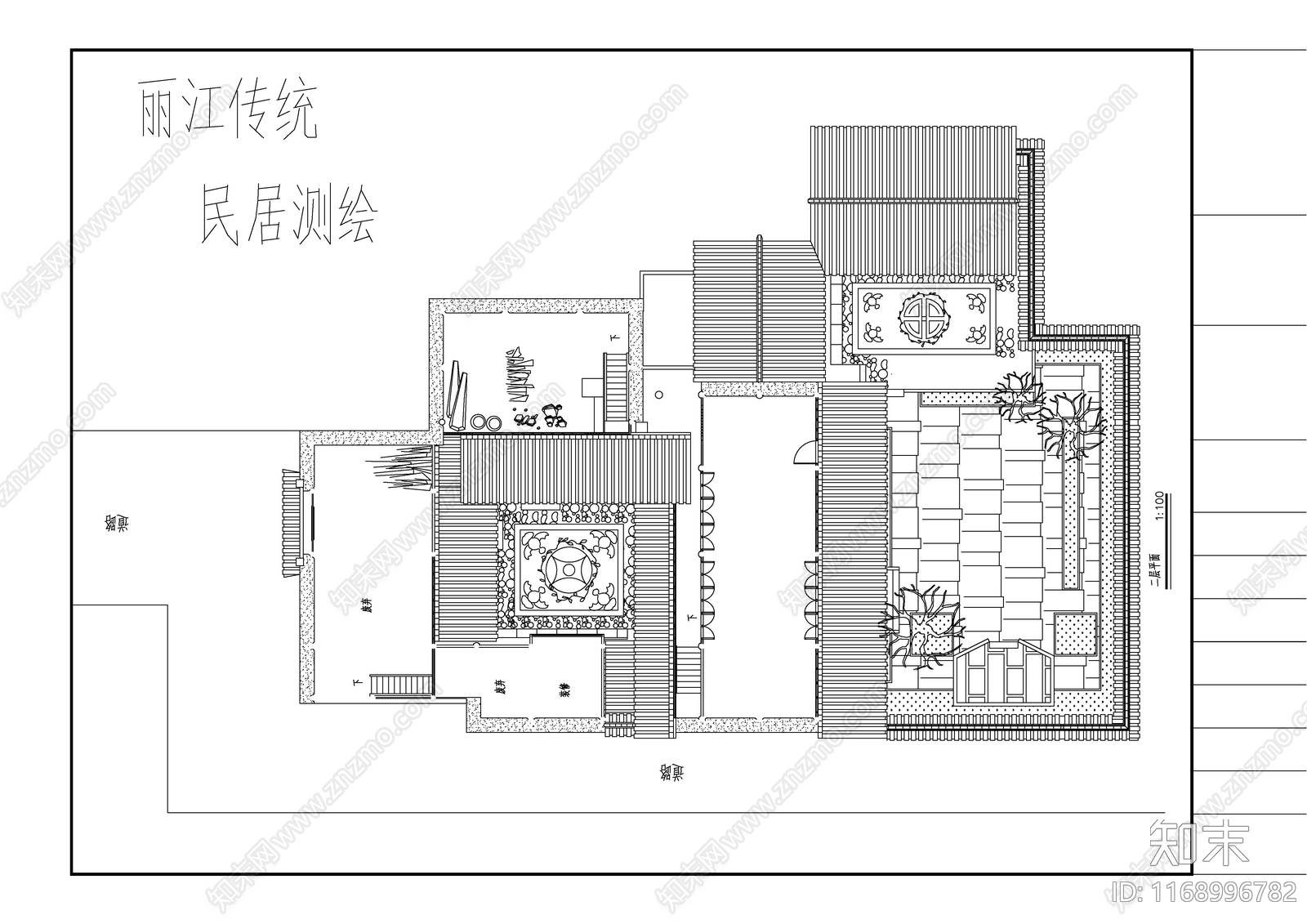 现代新中式住宅楼建筑cad施工图下载【ID:1168996782】