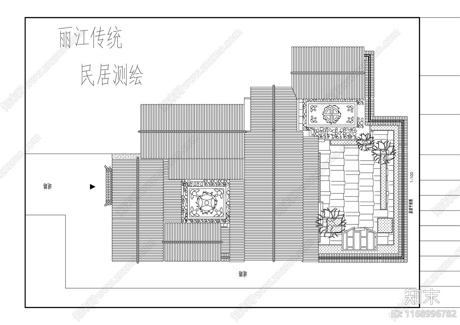 现代新中式住宅楼建筑cad施工图下载【ID:1168996782】