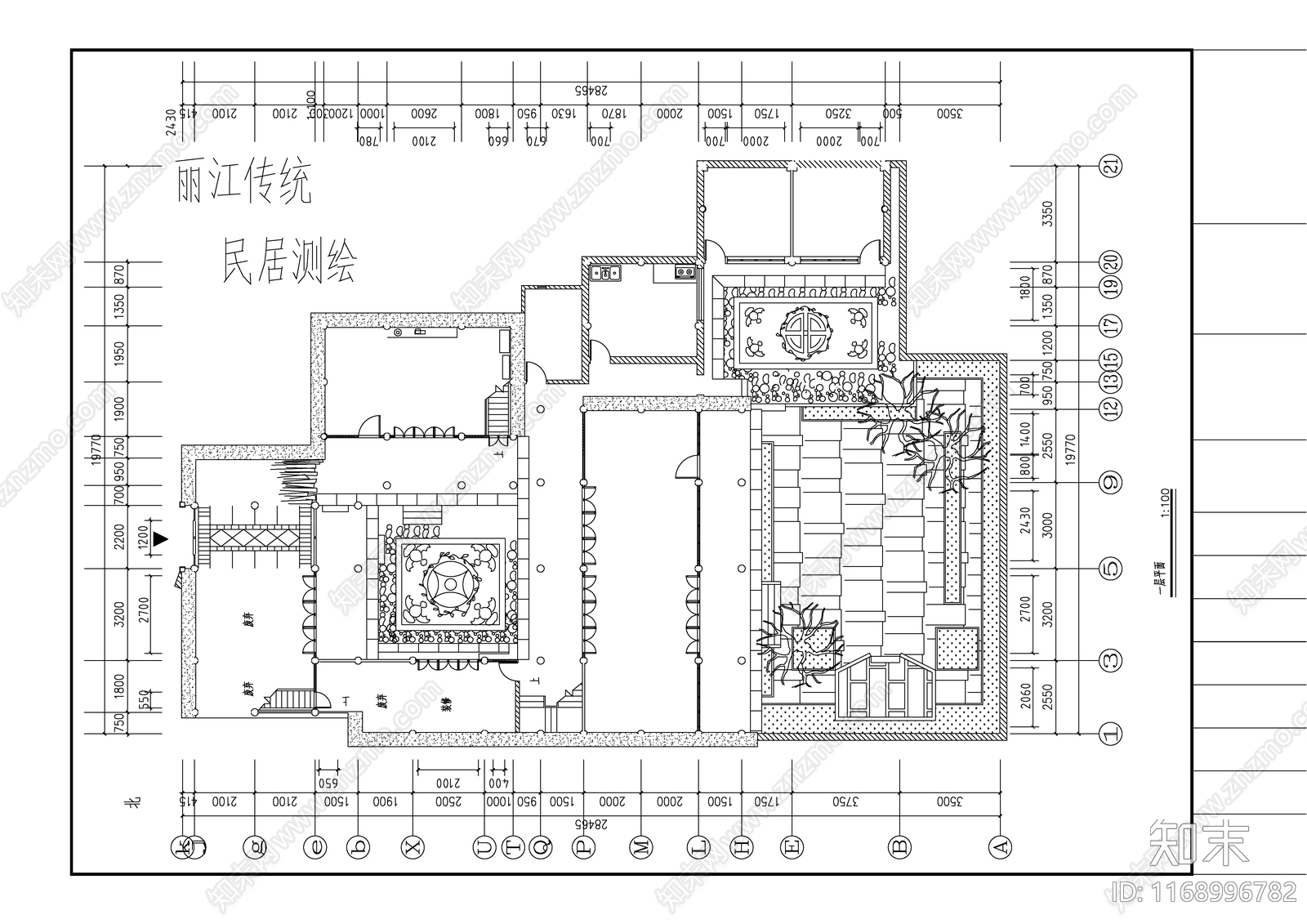 现代新中式住宅楼建筑cad施工图下载【ID:1168996782】