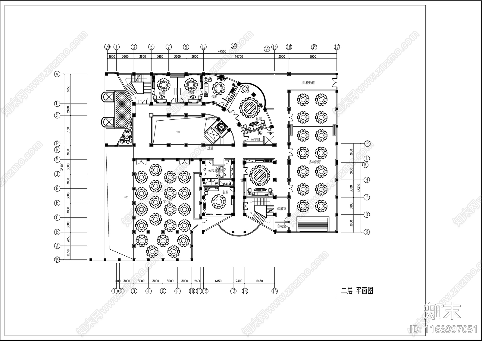 现代新中式酒店cad施工图下载【ID:1168997051】