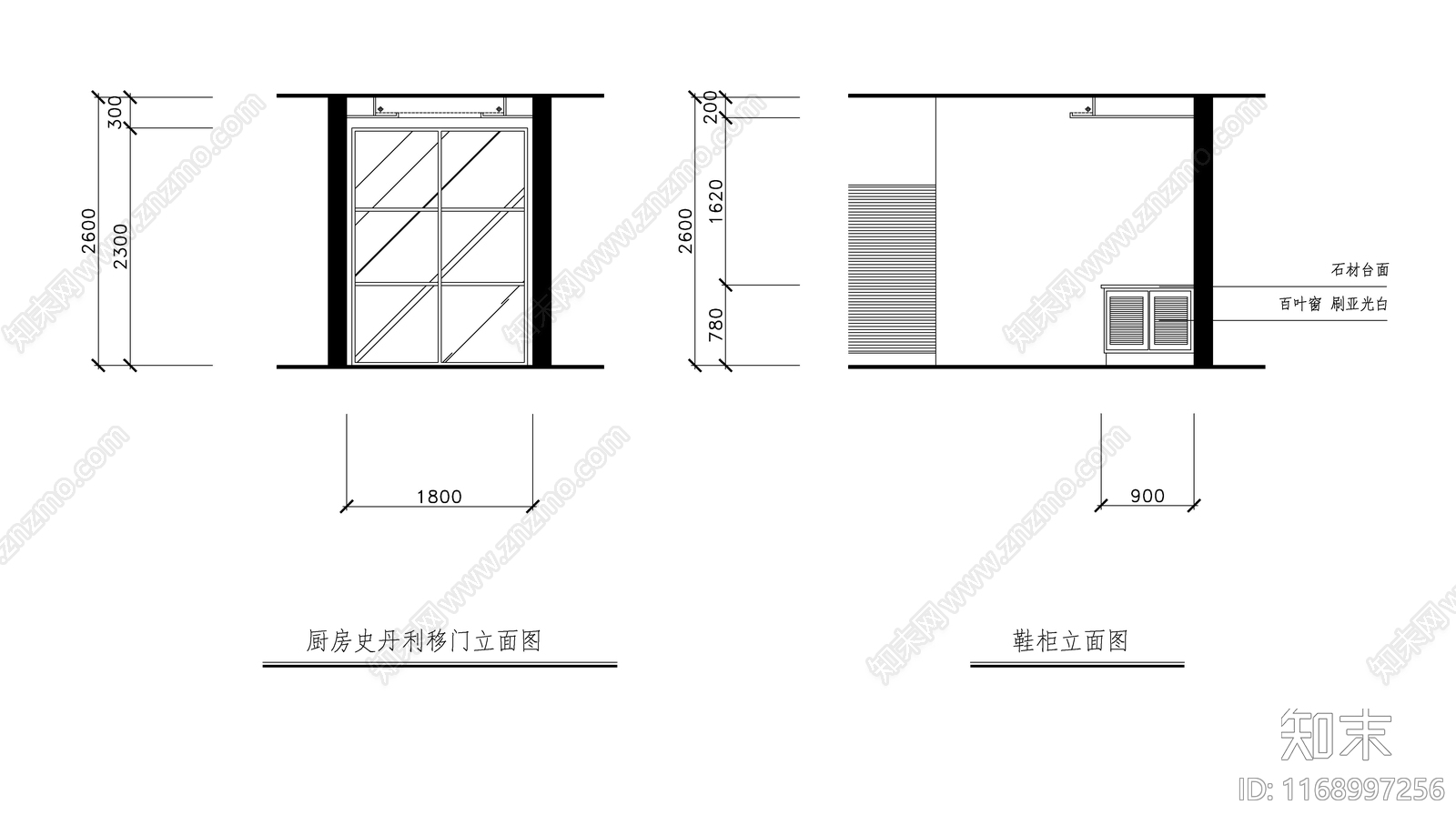 现代新中式整体家装空间cad施工图下载【ID:1168997256】