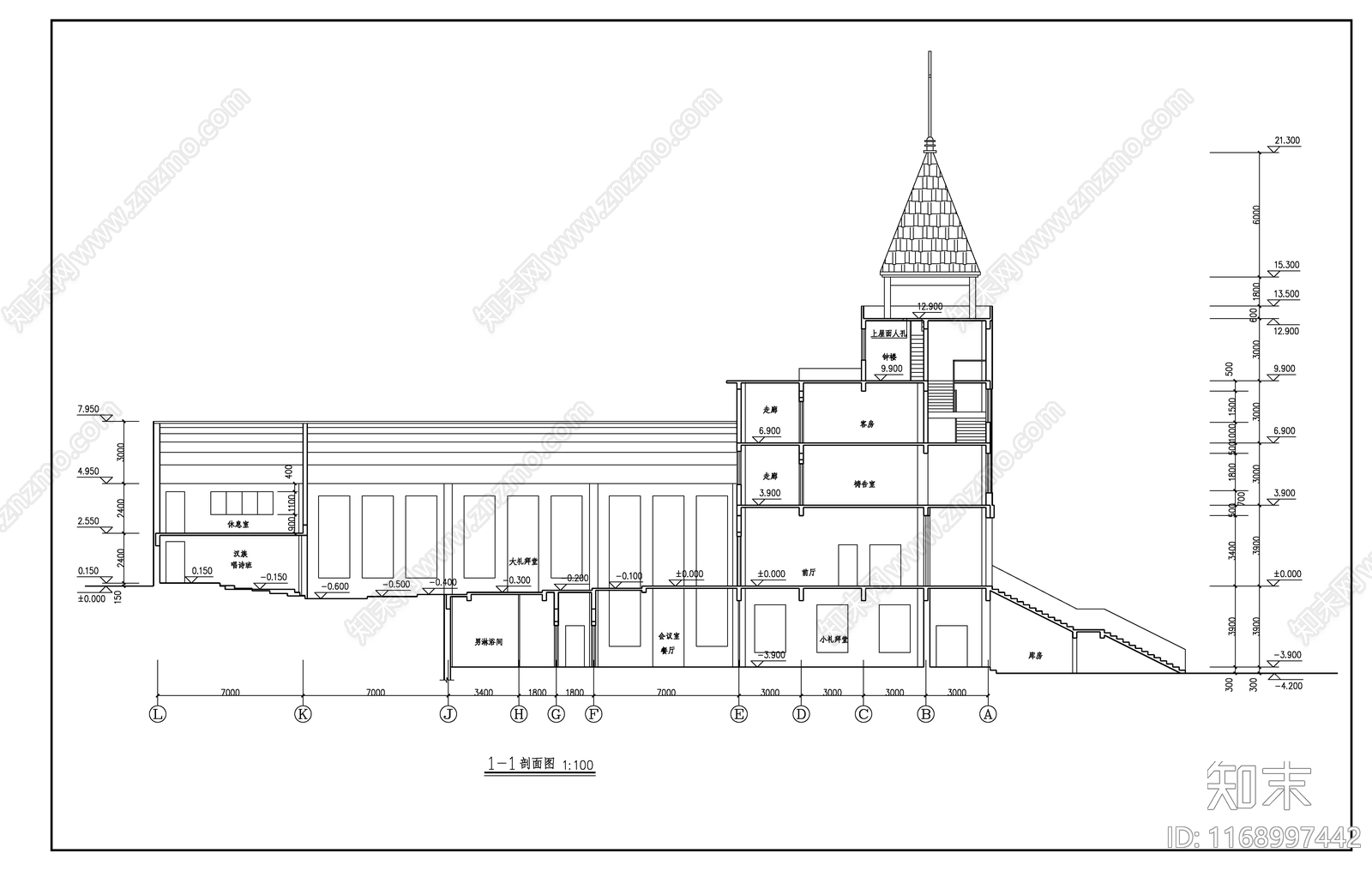 现代新中式产业园建筑施工图下载【ID:1168997442】