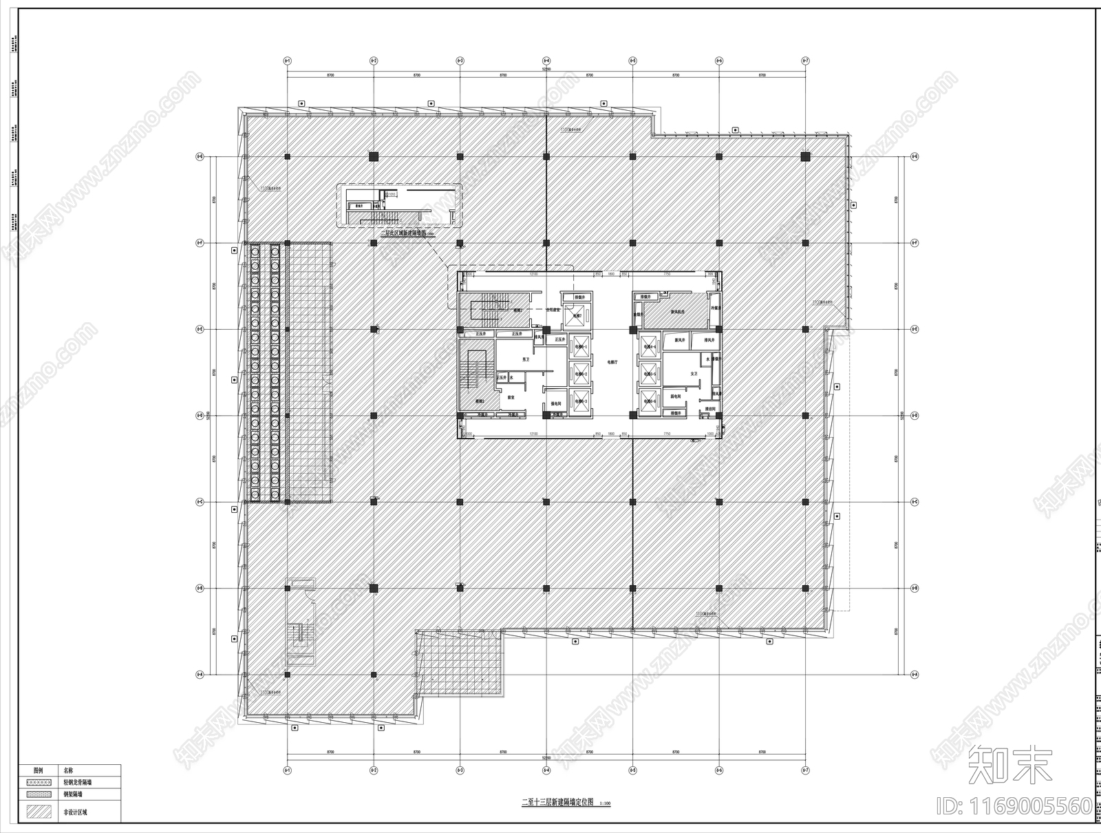 现代办公楼建筑cad施工图下载【ID:1169005560】