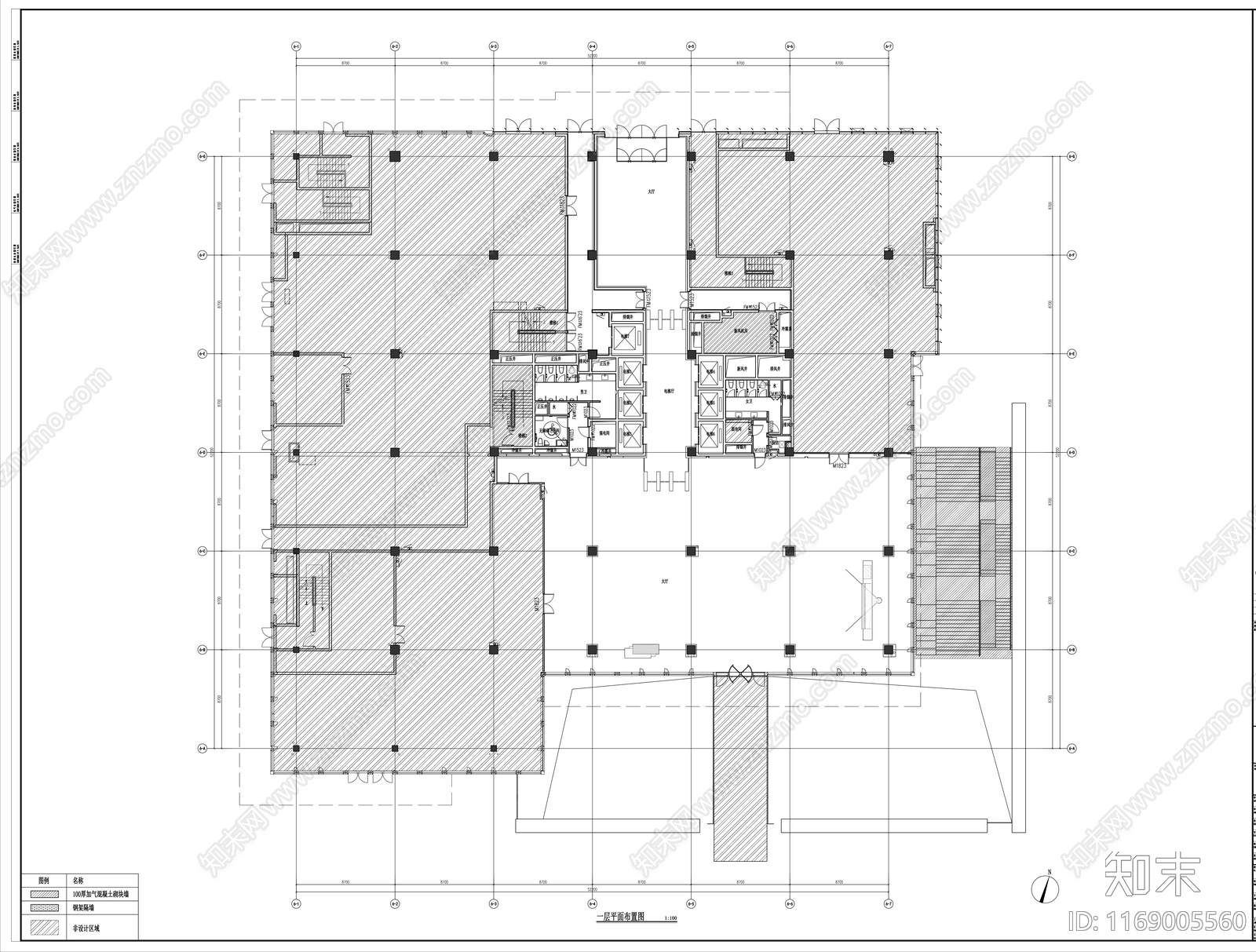 现代办公楼建筑cad施工图下载【ID:1169005560】