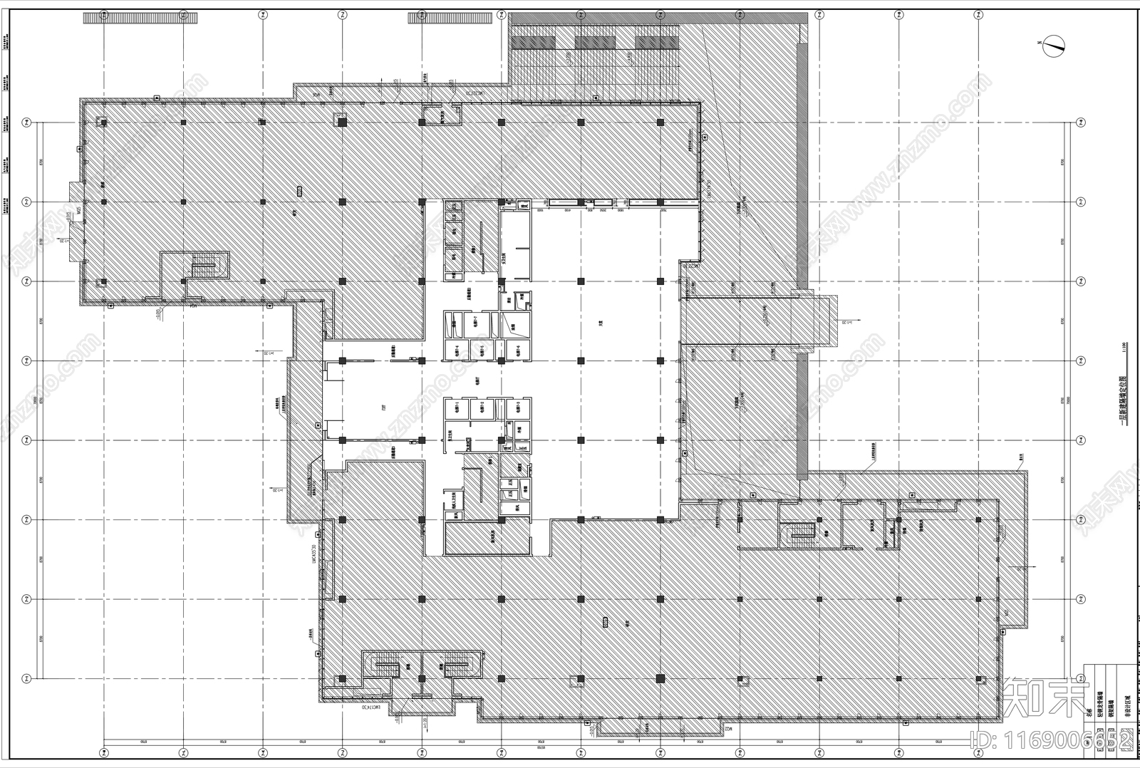 现代办公楼建筑cad施工图下载【ID:1169006652】