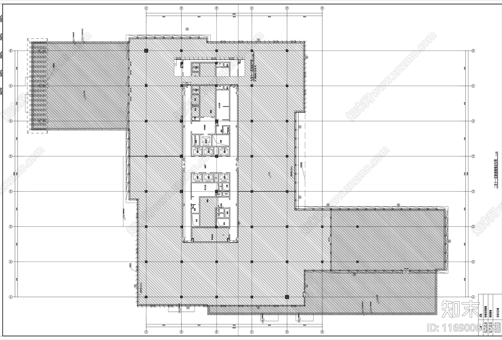 现代办公楼建筑cad施工图下载【ID:1169006652】