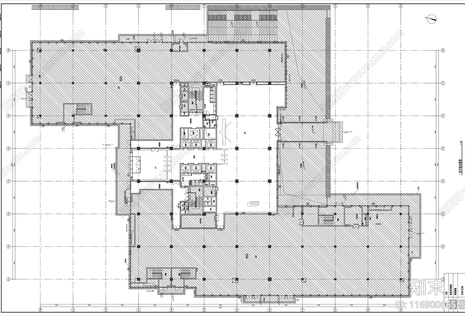 现代办公楼建筑cad施工图下载【ID:1169006652】