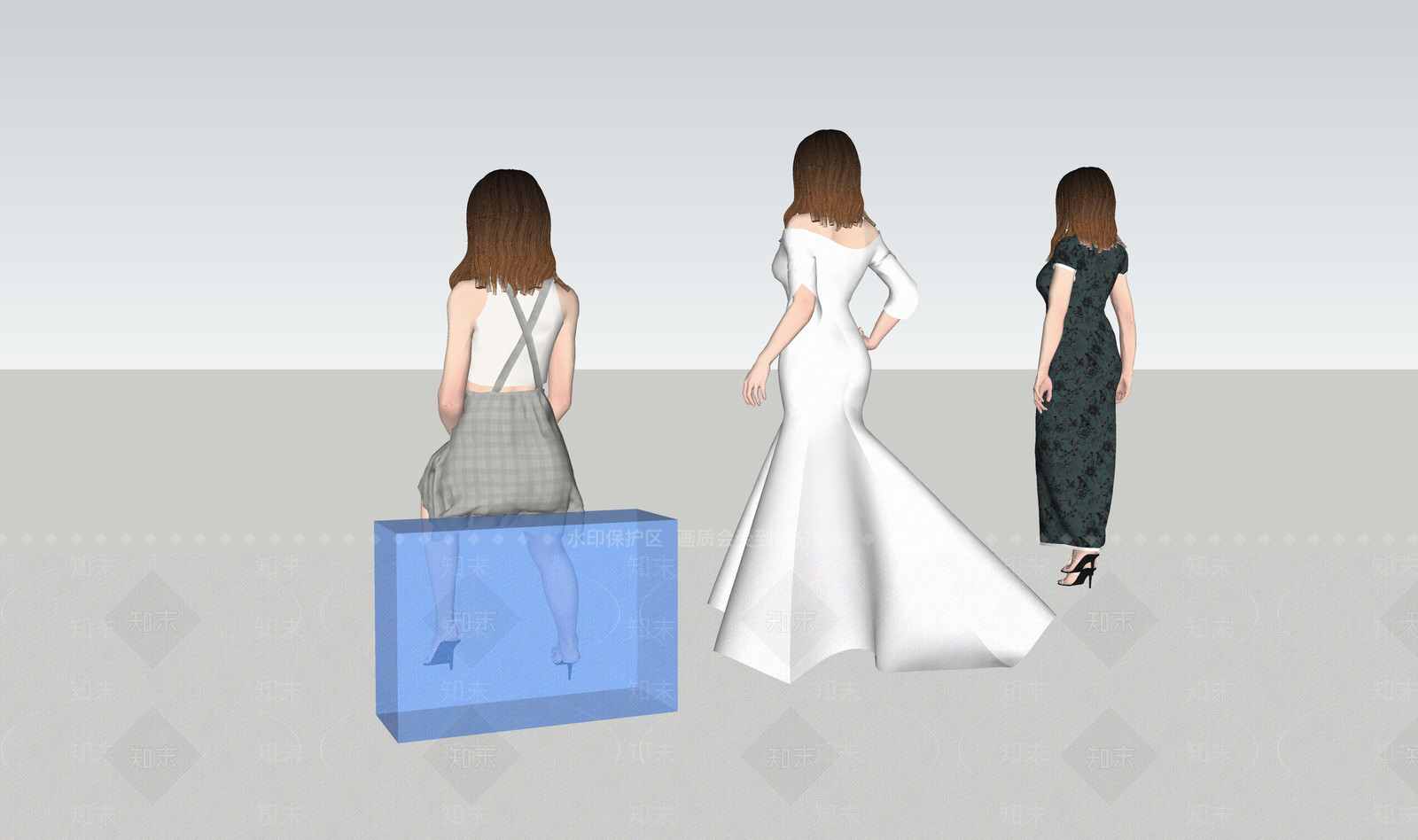 女人SU模型下载【ID:1169017883】