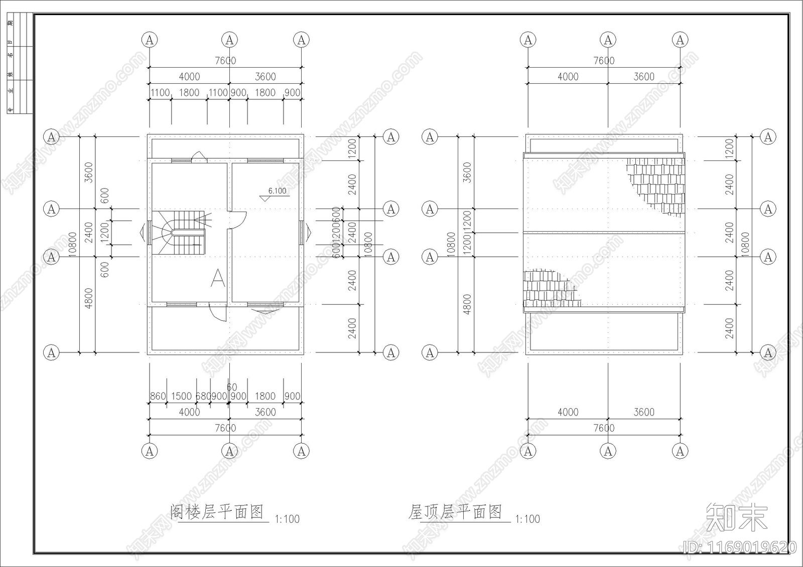 欧式别墅建筑cad施工图下载【ID:1169019620】