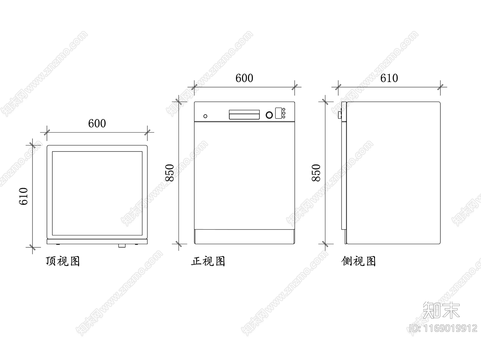 现代厨房设施cad施工图下载【ID:1169019912】