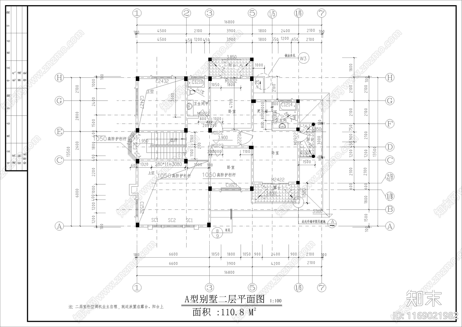 美式欧式别墅建筑cad施工图下载【ID:1169021982】