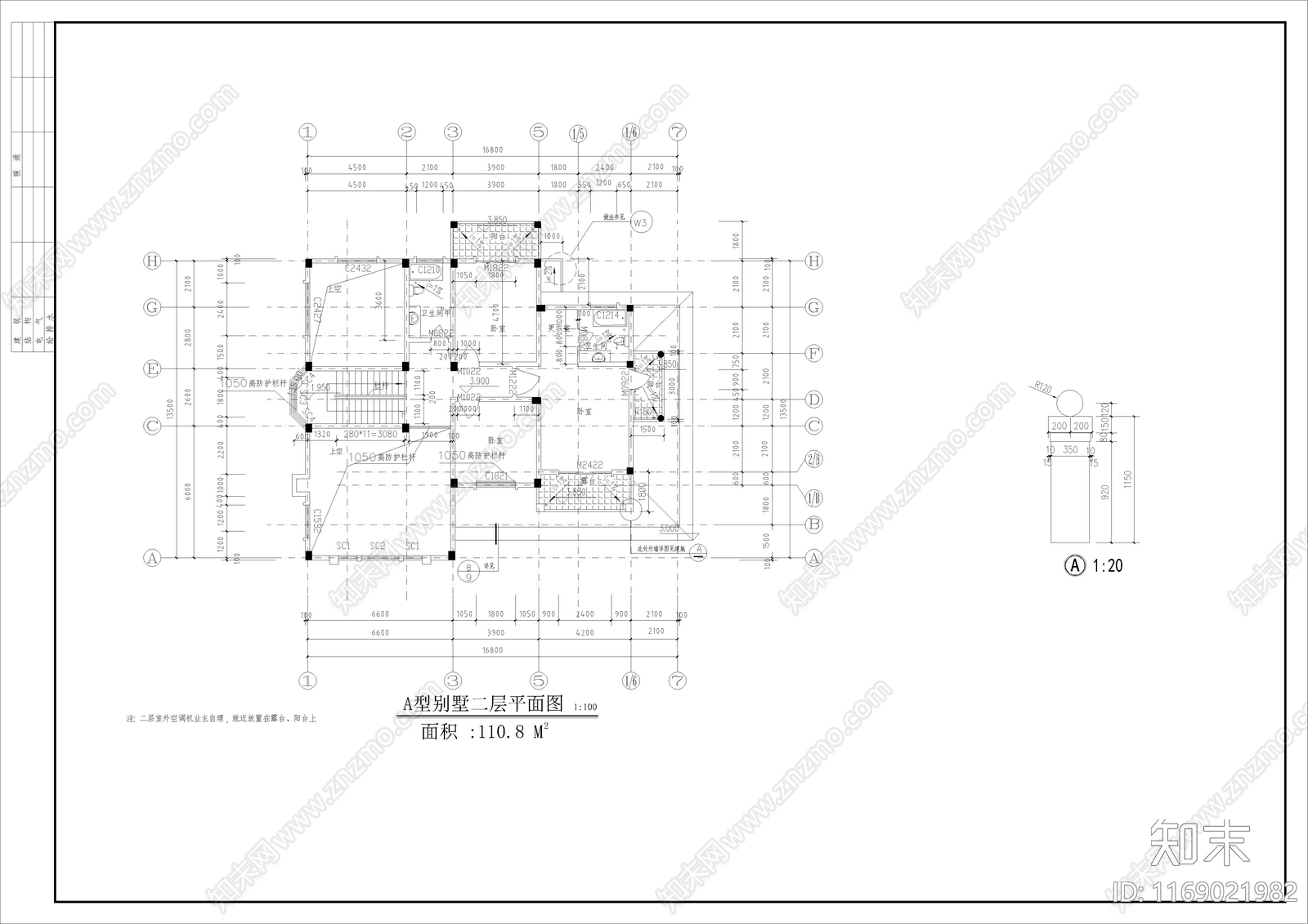 美式欧式别墅建筑cad施工图下载【ID:1169021982】