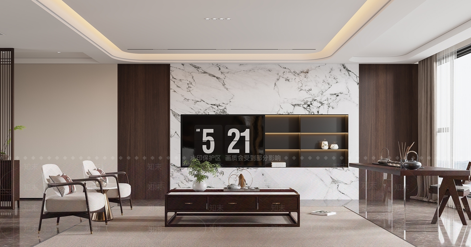 新中式家居餐厅3D模型下载【ID:1214703597】