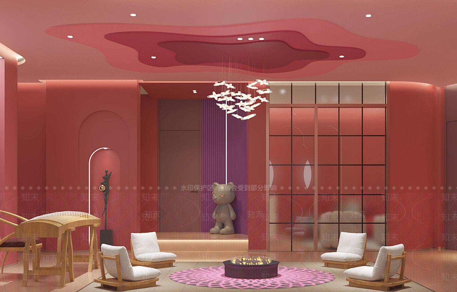 现代禅意美容院3D模型下载【ID:1169031526】