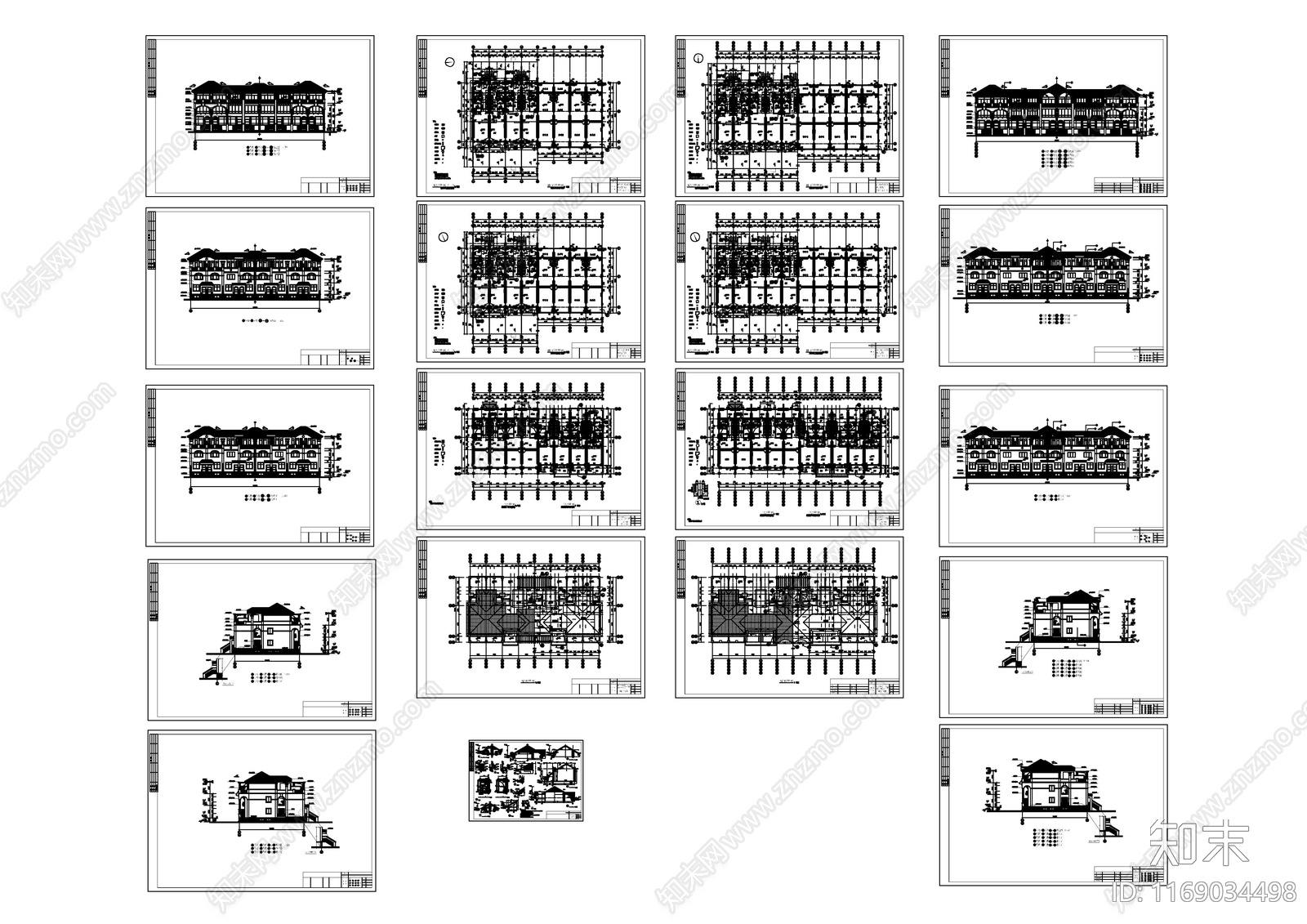 现代住宅楼建筑cad施工图下载【ID:1169034498】