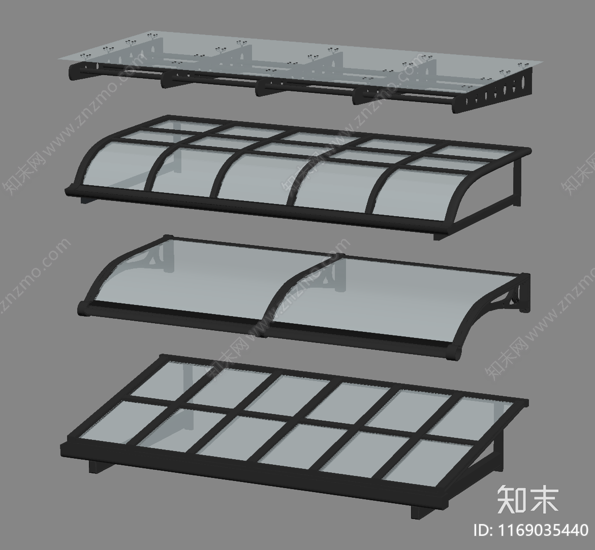 现代雨棚SU模型下载【ID:1169035440】