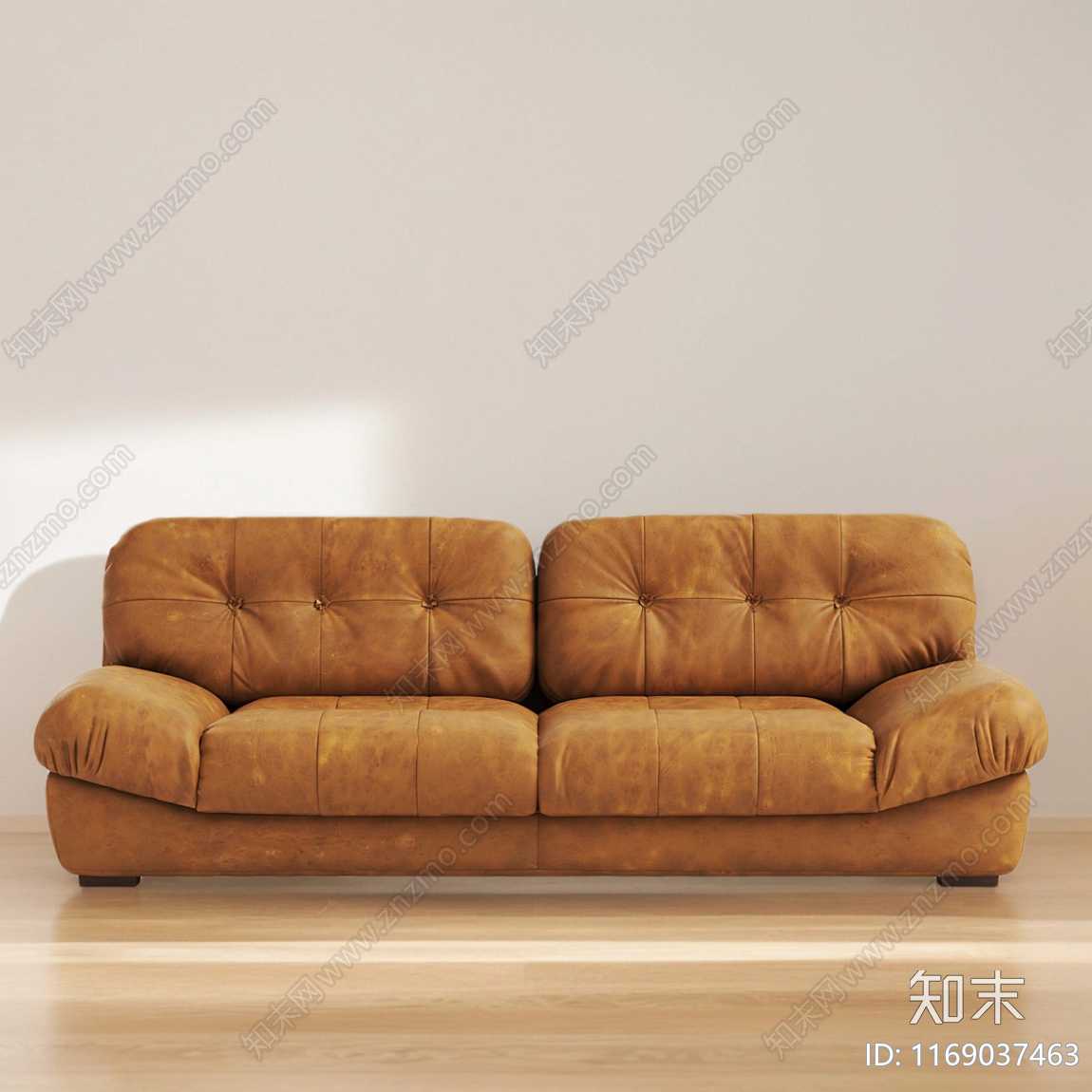 中古侘寂双人沙发3D模型下载【ID:1169037463】