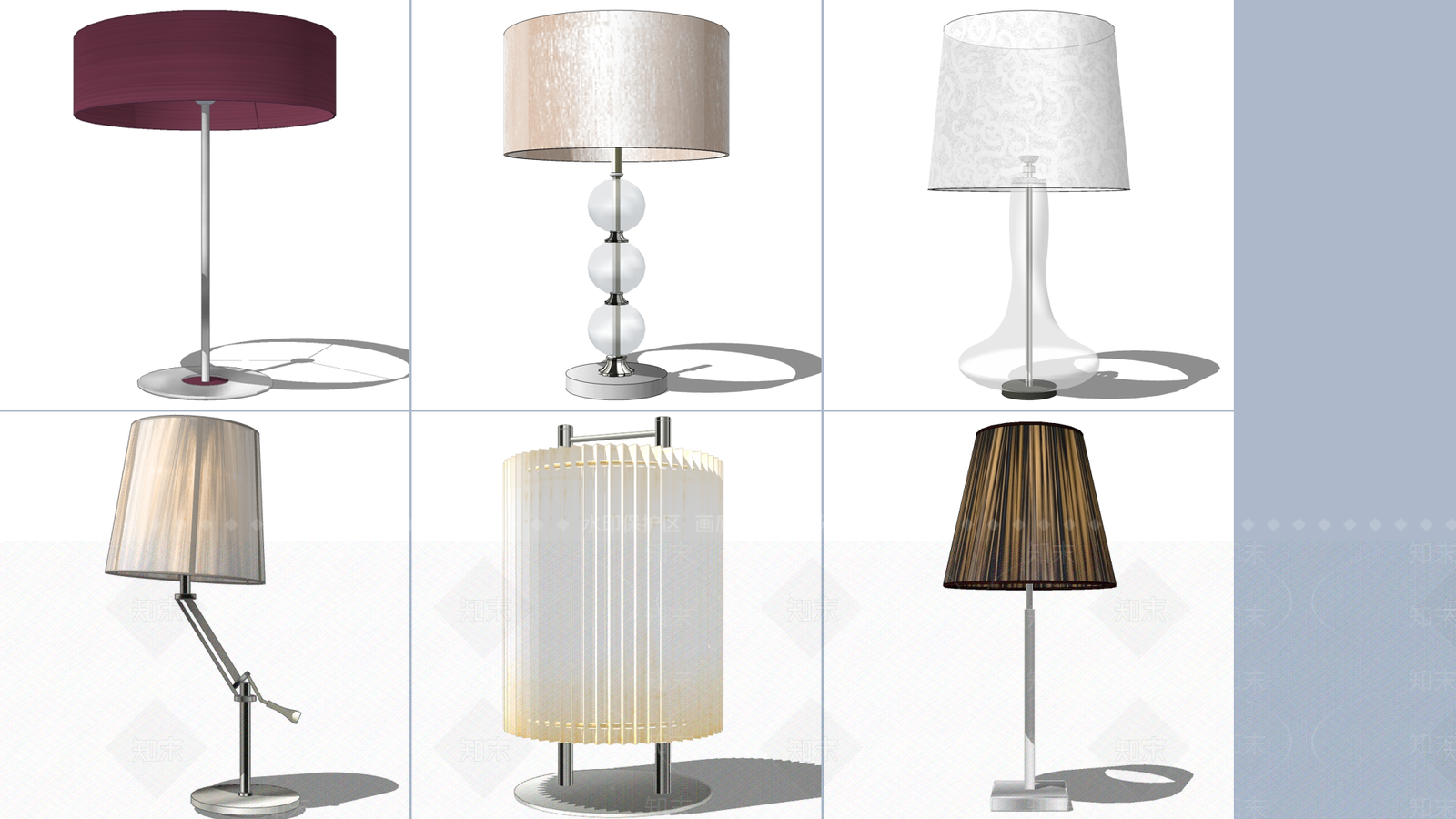 法式欧式落地灯SU模型下载【ID:1169040092】