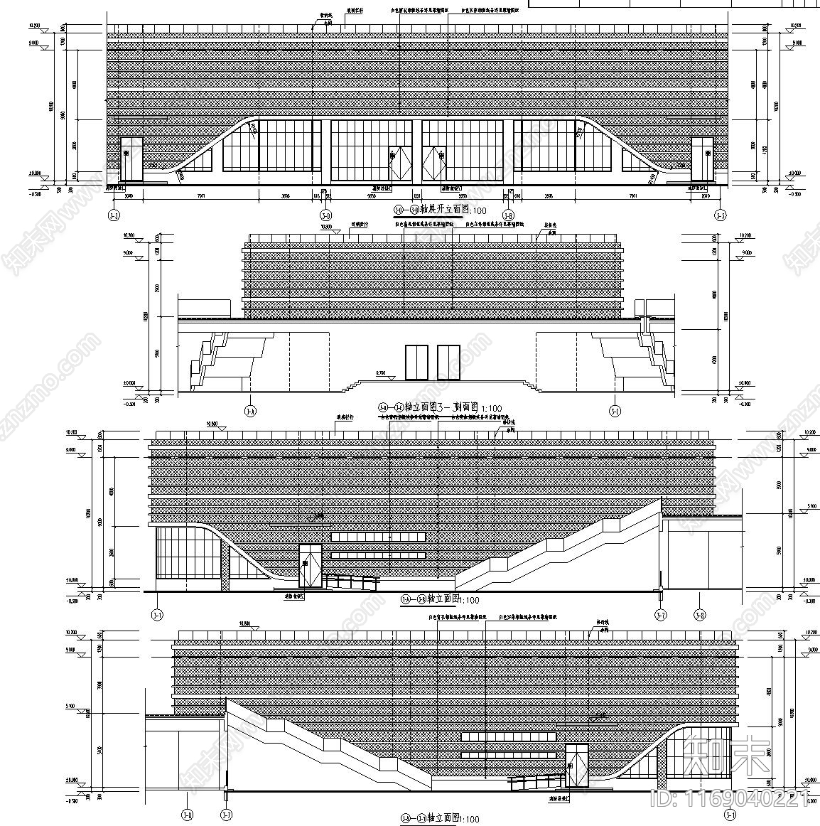 现代学校建筑施工图下载【ID:1169040221】