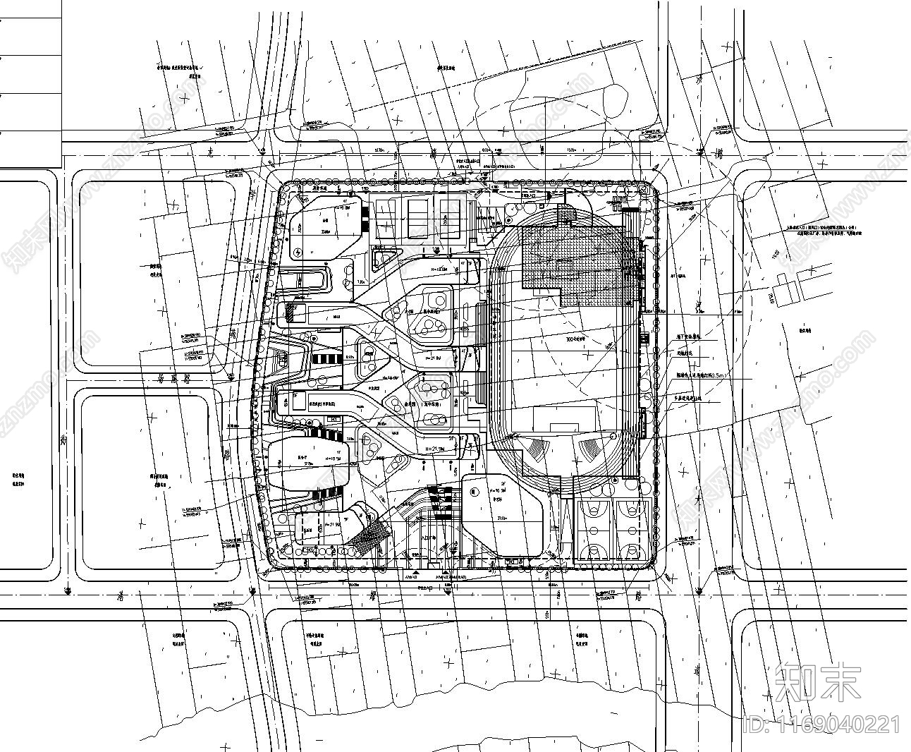 现代学校建筑施工图下载【ID:1169040221】