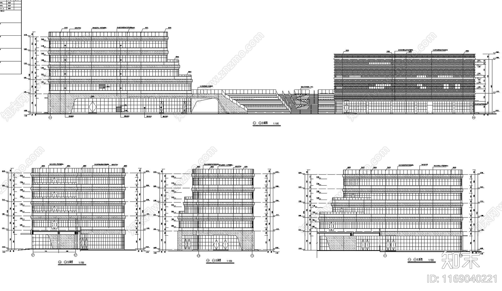 现代学校建筑施工图下载【ID:1169040221】