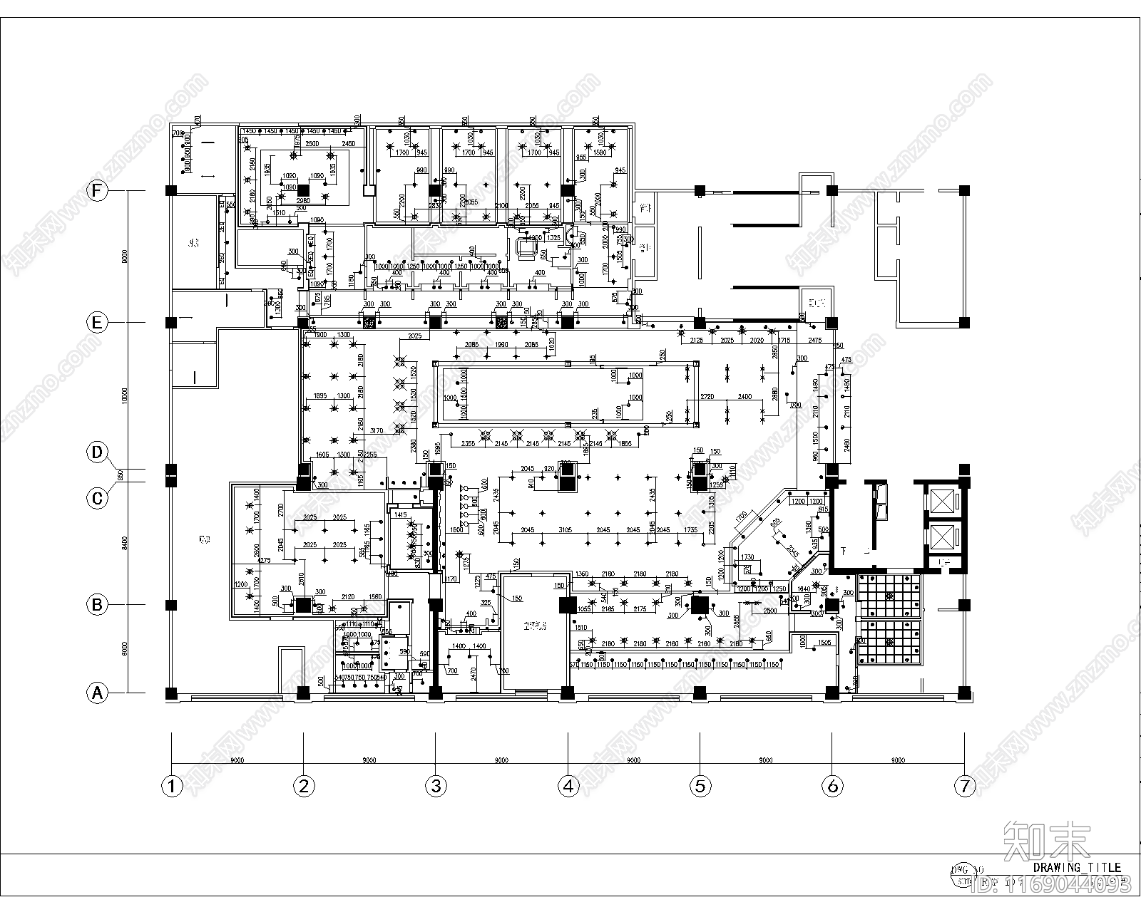 现代复古中餐厅cad施工图下载【ID:1169044093】