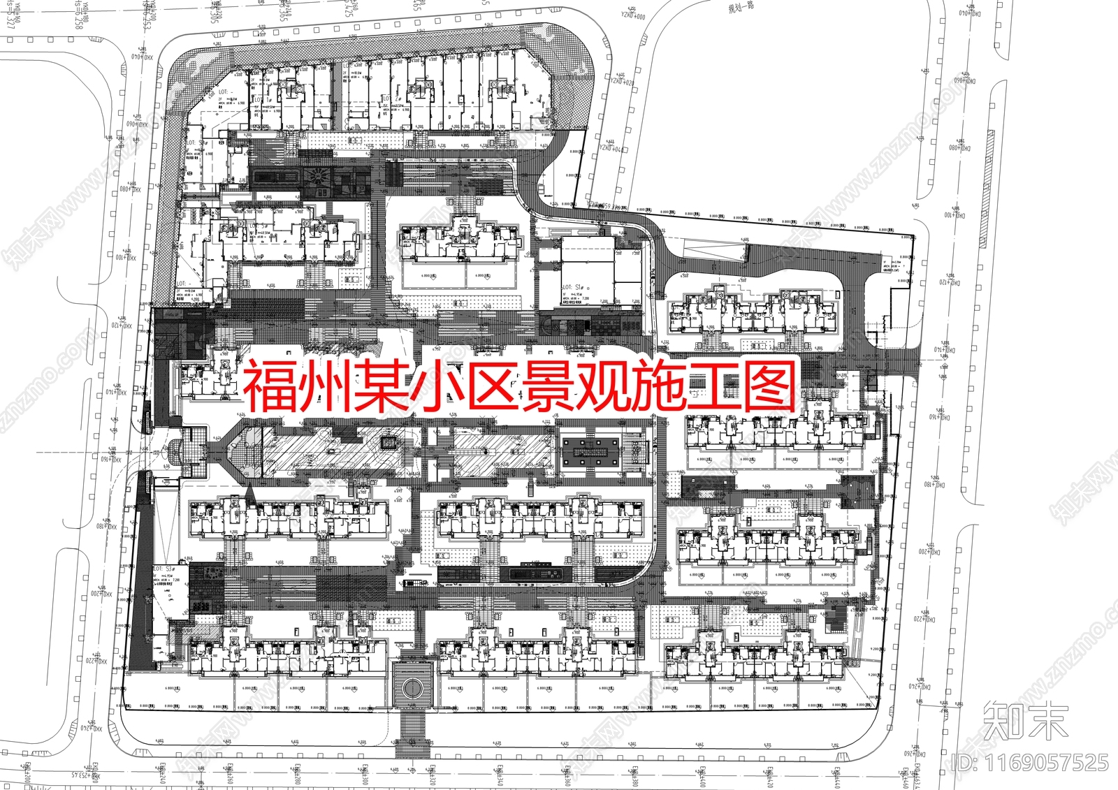 现代新中式小区景观施工图下载【ID:1169057525】