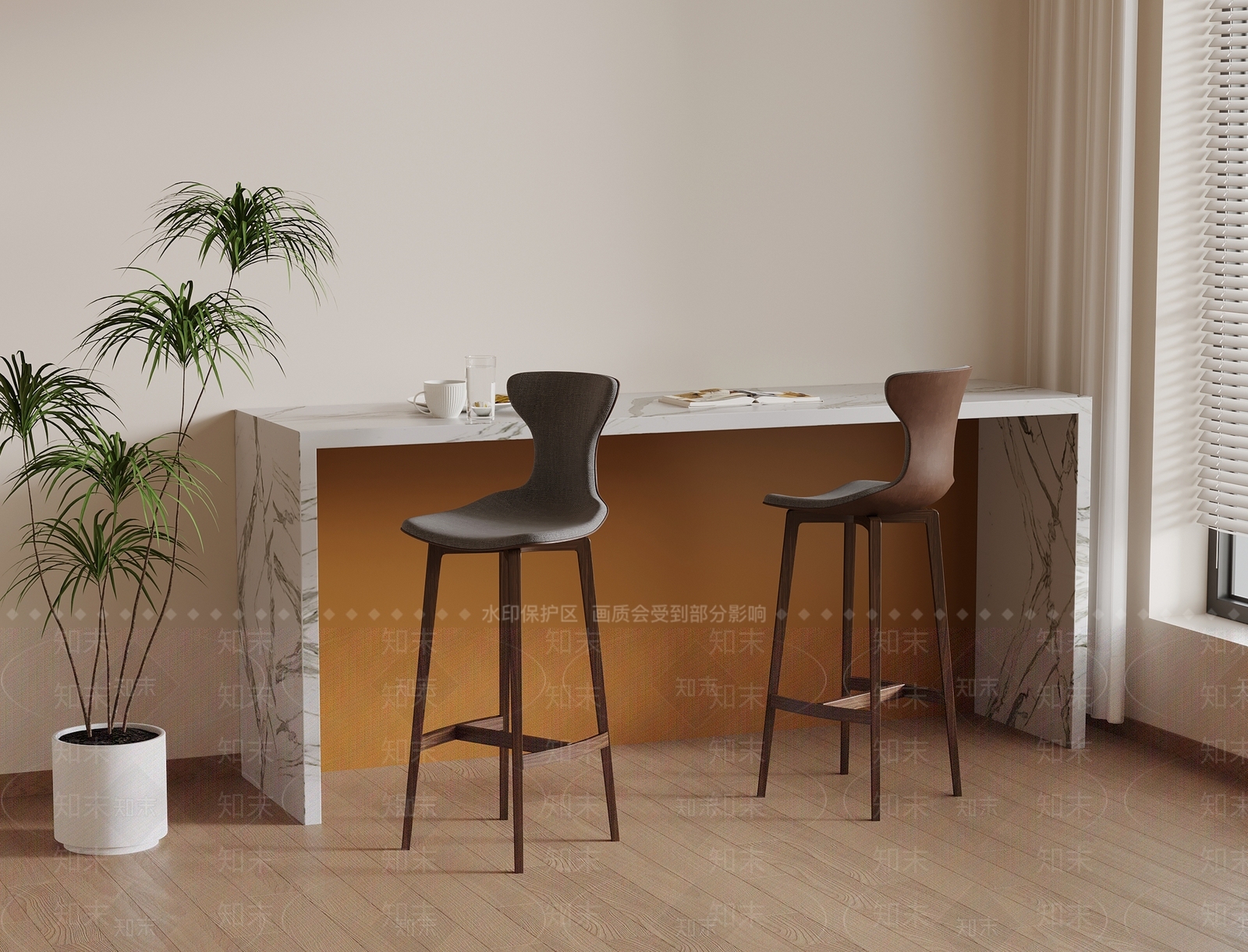 现代吧台3D模型下载【ID:1169063941】
