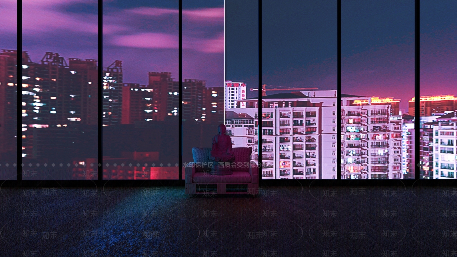 禅意雕塑摆件3D模型下载【ID:1169072371】
