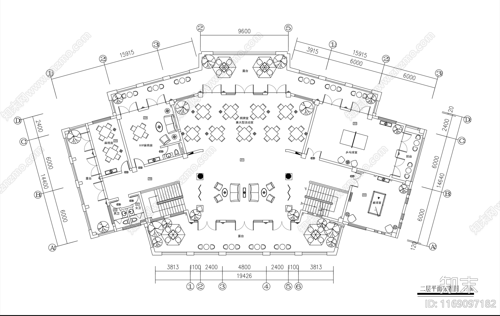 现代欧式会所cad施工图下载【ID:1169097182】