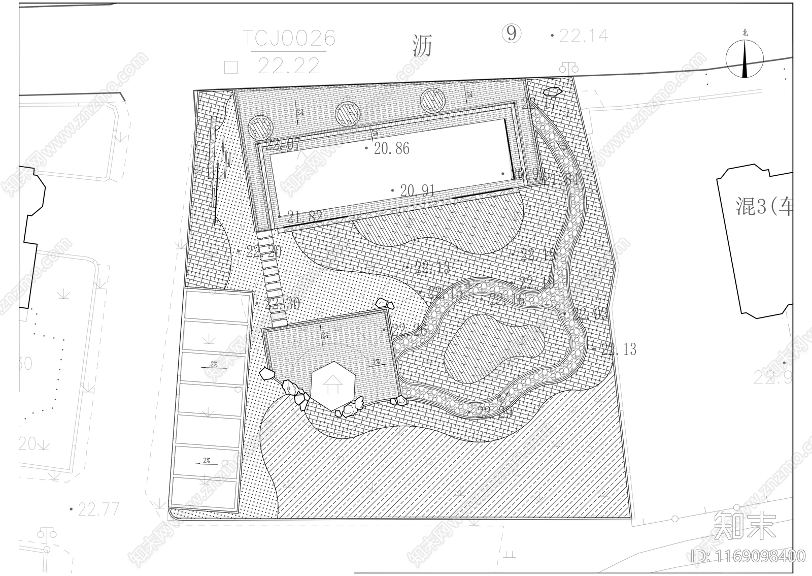 现代公园景观cad施工图下载【ID:1169098400】