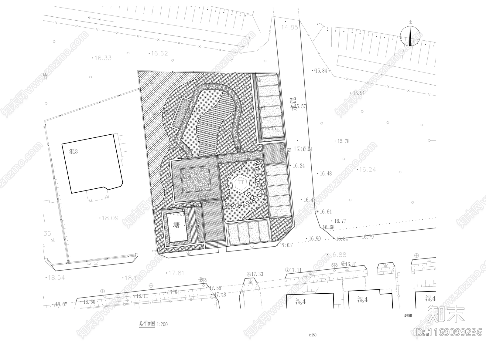 现代公园景观cad施工图下载【ID:1169099236】