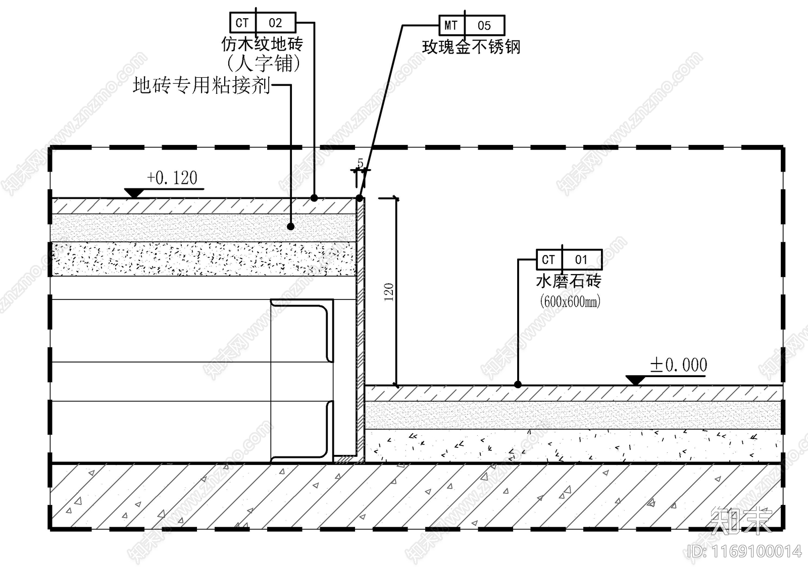现代地面节点cad施工图下载【ID:1169100014】